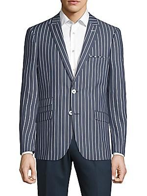 Paisley And Gray Stripe Sport Jacket