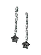 Effy Black Diamond Diversa Earrings In 14 Kt. White Gold