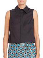 Milly Cropped Sleeveless Shirt