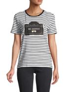 Karl Lagerfeld Paris Striped Stretch-cotton Tee