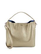 Furla Capriccio Textured Leather Hobo Bag