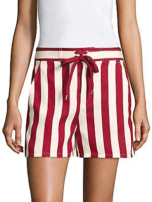 Valentino Striped Cotton-blend Shorts