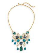 Alexis Bittar Elements Gilded Muse Chrysocolla & Crystal Bib Necklace