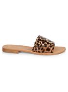 Saks Fifth Avenue Caleigh Leopard Slide Sandals