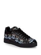 Dolce & Gabbana Graphic Patch Leather Sneakers
