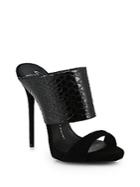 Giuseppe Zanotti Suede & Snake-embossed Leather Sandals