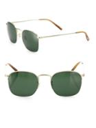 Oliver Peoples Rickman 51 Mm Filgree Engraved Semi-rimless Sunglasses
