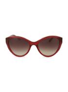 Linda Farrow 56mm Cat Eye Sunglasses