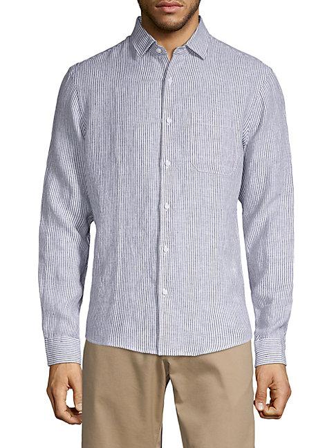Saks Fifth Avenue Striped Linen Shirt