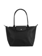 Longchamp Leather Trim Winged Tote