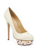 Charlotte Olympia Dolly Studded-platform Leather Pumps