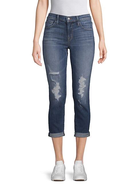J Brand Sadey Mid-rise Cropped Jeans
