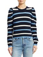 Derek Lam Striped Puff Sleeve Sweater