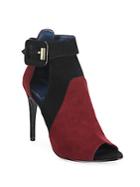 Burberry Canburson Cutout Suede Buckle Booties