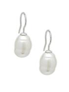 Majorica 12mm Baroque Pearl And Sterling Silver Drop Earrings