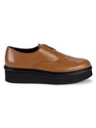 Tod's Leather Platform Wedge Derby Loafers