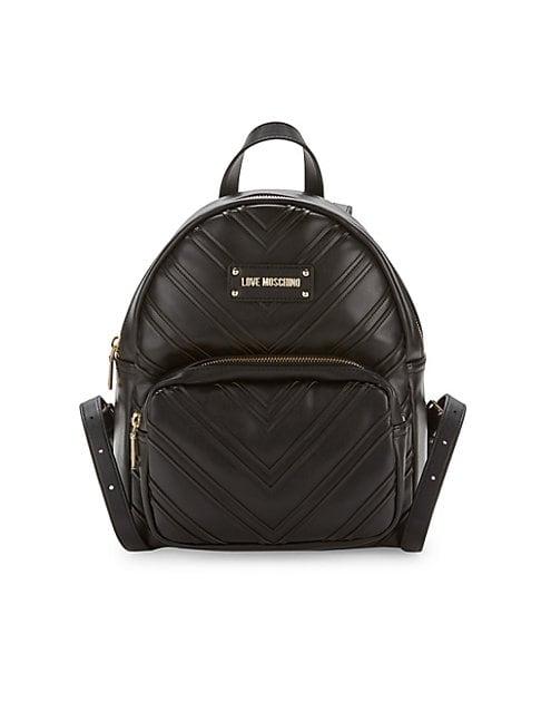 Love Moschino Chevron-textured Backpack
