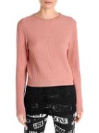 Moschino Wool Lace-hem Pullover Sweater