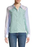 English Factory Striped Cotton-blend Button-down Shirt