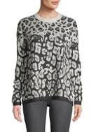 Saks Fifth Avenue Leopard-print Wool Blend Sweater