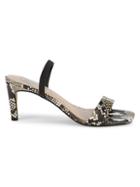 Saks Fifth Avenue Margaux Snakeskin-embossed Leather Heeled Sandals