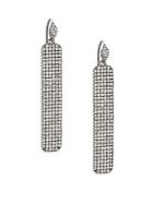 Bavna Textured Diamond And Sterling Silver Drop Earrings