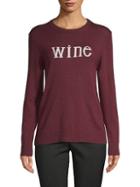 Saks Fifth Avenue Wine Crewneck Sweater