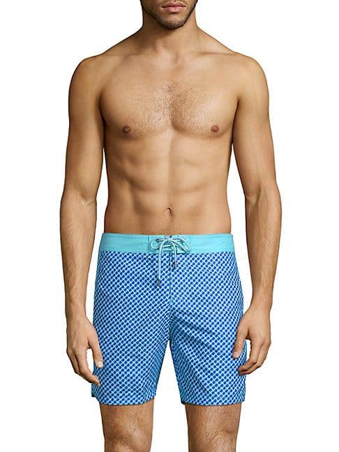 Mr Swim 3d Box-print Swim Shorts