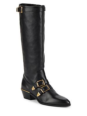 Chlo Susana Calf Leather Knee-high Boots