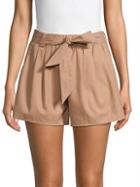 Lucca Couture Belted Cotton Shorts