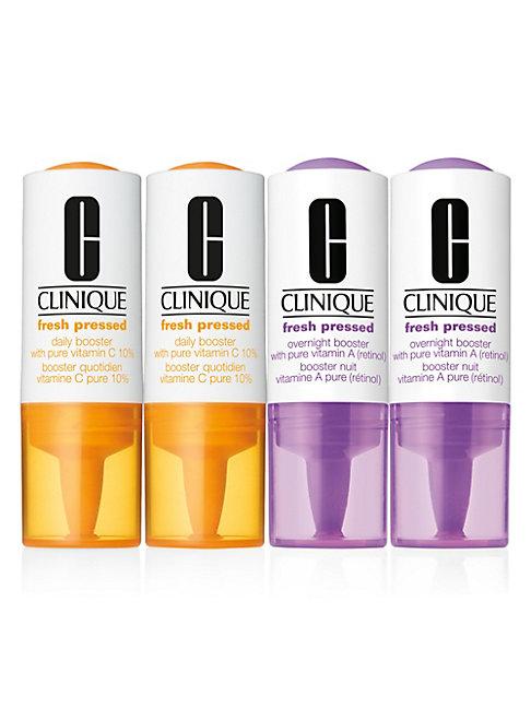 Clinique Fresh Pressed Clinical Daily + Overnight Boosters With Pure Vitamins C 10% + A 