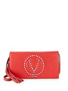 Valentino Lena Faux-pearl Logo Leather Shoulder Bag