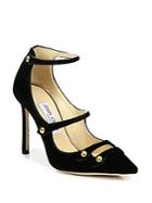 Jimmy Choo Lacey 100 Velvet & Patent Leather Point-toe Pumps