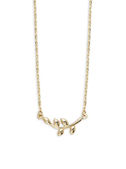 Saks Fifth Avenue 14k Yellow Gold Branch Pendant Necklace