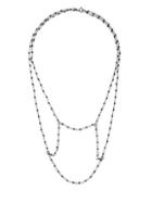 Adornia Fine Jewelry Black Spinel And Silver Renaissance Bib Collar Necklace