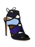 Aquazzura Vika Multicolor Suede Sandals