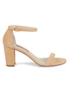Stuart Weitzman The Nearly Nude Suede Sandals