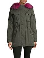 S 13/nyc Faux Fur-trimmed Military Parka