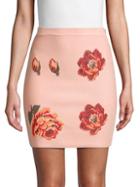 Alexander Mcqueen Floral Bodycon Mini Skirt