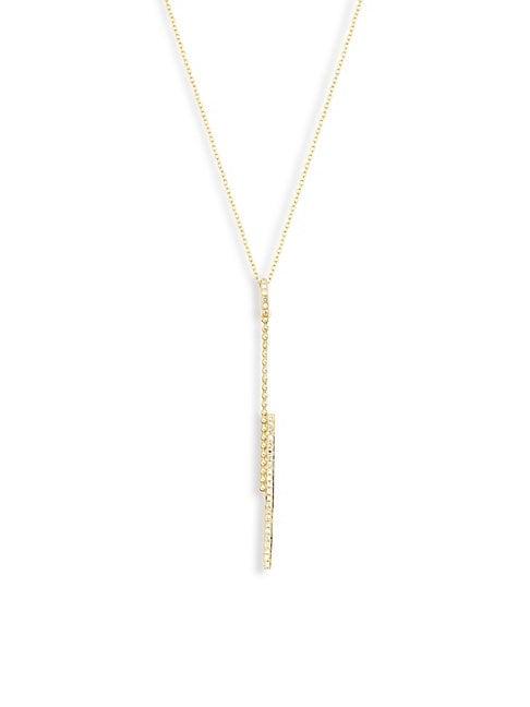 Kc Designs Diamond 14k Yellow Gold Bar Lariat Necklace