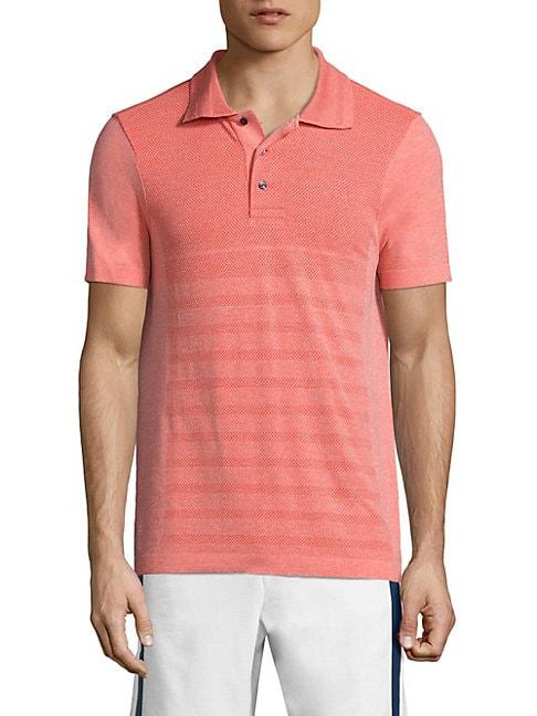 Vilebrequin Active Belrose Intarsia Striped Heathered Polo