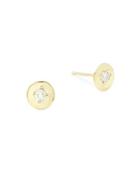 Ila Celina Diamond & 14k Yellow Gold Stud Earrings