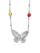 Valentino Garavani Butterfly & Gemstone Butterfly Pendant Necklace