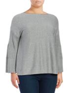 Vince Camuto Plus Long Bell-sleeve Sweater