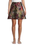 Valentino Floral Jacquard A-line Skirt
