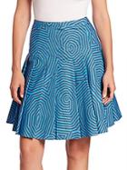 Akris Punto Sunshade Printed Skirt