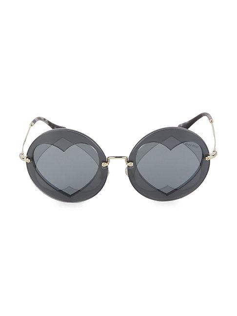 Miu Miu 62mm Round Heart Sunglasses