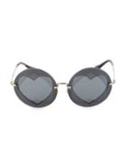 Miu Miu 62mm Round Heart Sunglasses