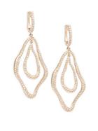 Effy Diamond & 14k Rose Gold Dangle & Drop Earrings