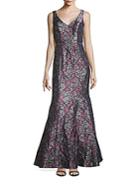Js Collections Jacquard Sleeveless Gown
